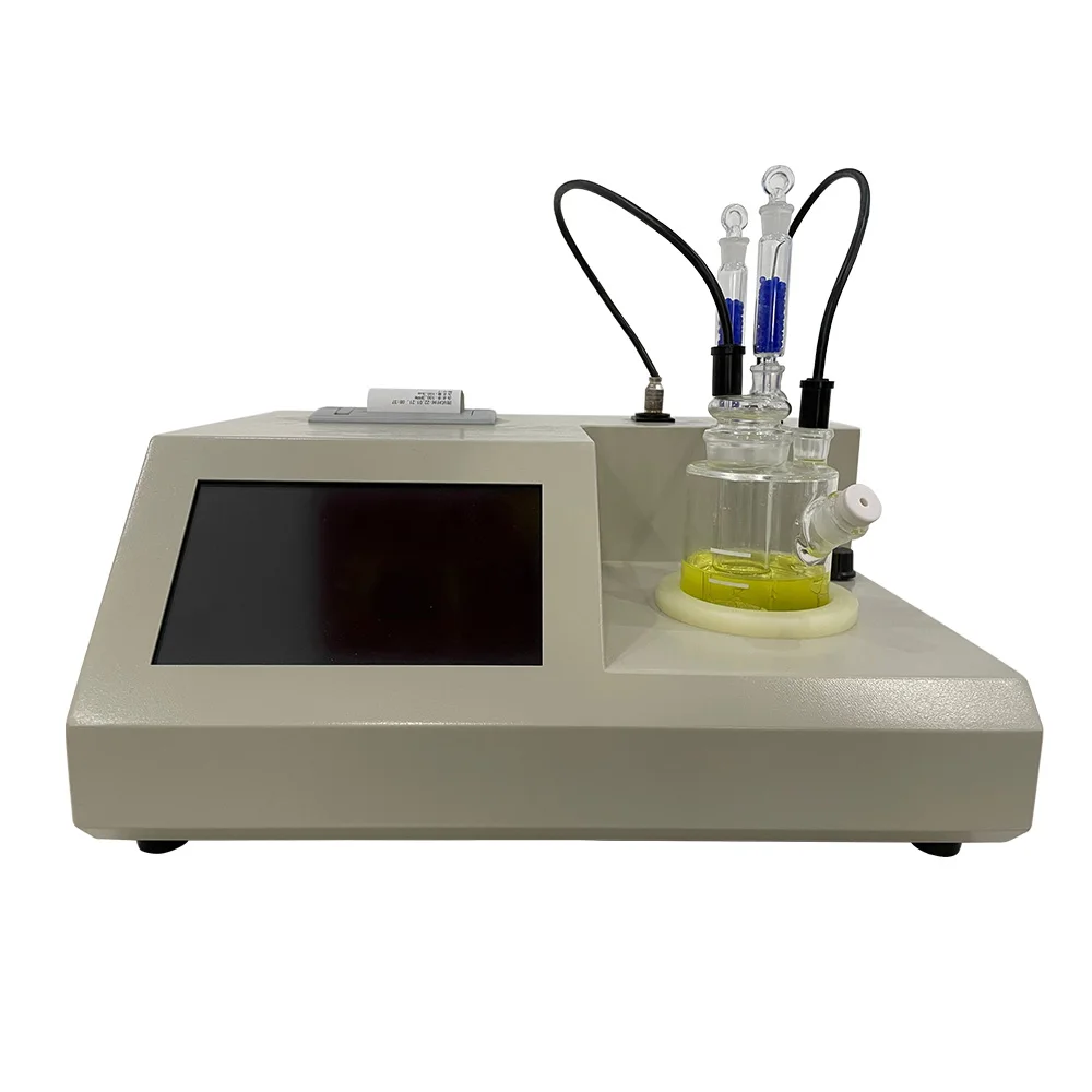 LCD Electric Karl Fischer Titrator Transformer Oil Trace Moisture Tester Volumetric Karl Fischer Titration Oil Content Analayzer