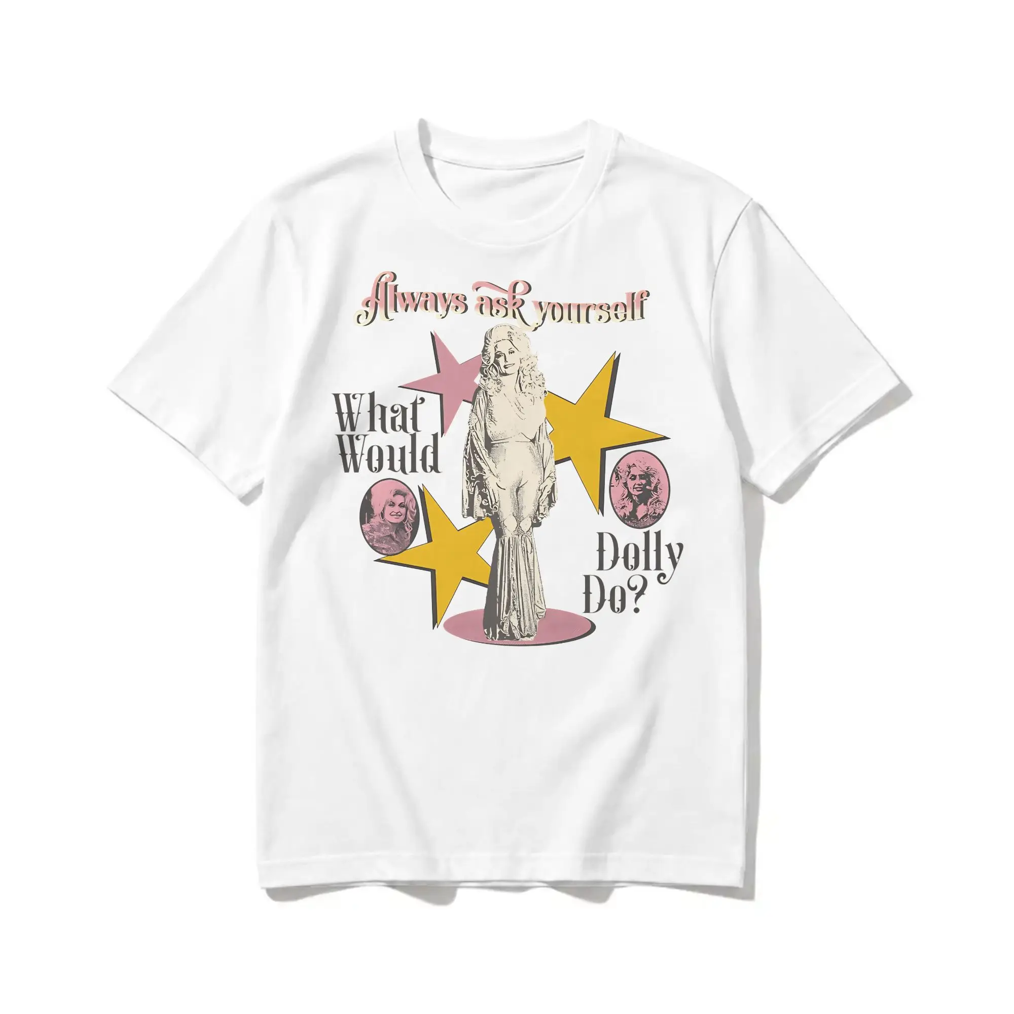 Cool Singer Vintage T-Shirts Men Women Round Neck Cotton T Shirt Dolly Parton Short Sleeve Tee Shirt Graphic Printed Tops