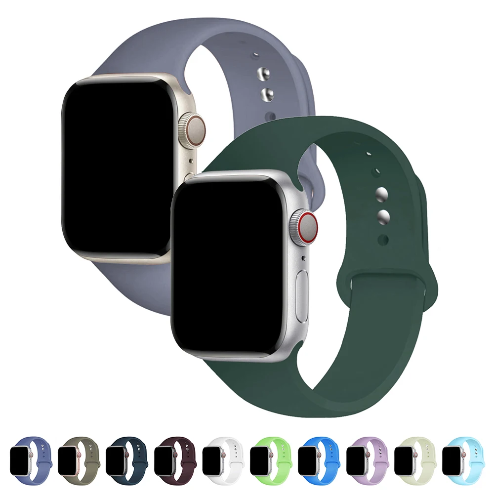 Correa deportiva de silicona para Apple Watch Band Ultra 49mm 46mm 45mm 44mm 42mm 41mm 40mm, correa para iWatch 11 10 9 8 7 6 5 4 SE