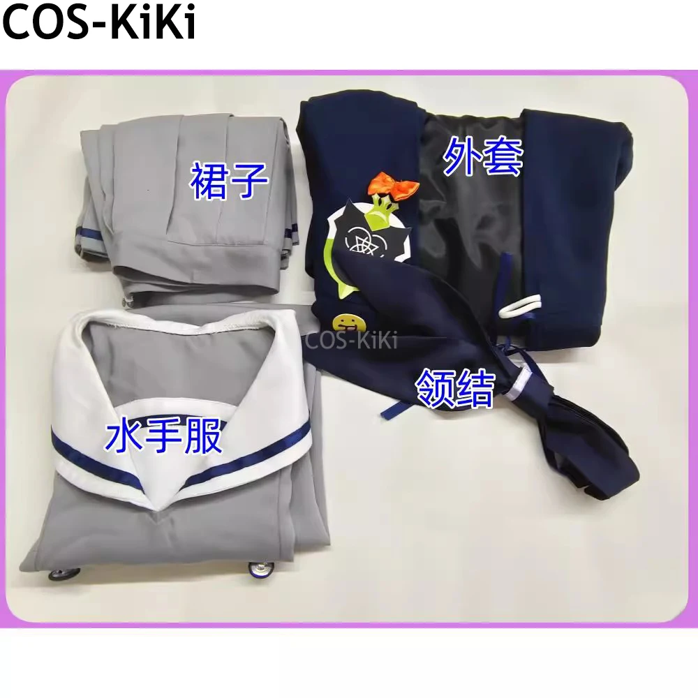 بدلة ألعاب COS-KiKi باللون الأزرق الأرشيف Uzawa Reisa زي جميل أنيق زي تنكري لحفلات الهالوين كرنفال لعب الأدوار #5