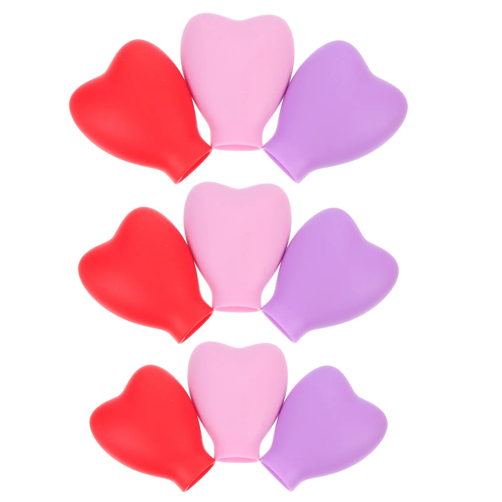 9Pcs Brush Head Cover Silicone Makeup Brush Lid Protective Sleeve for Travel Sanitary Storage Shape Retention Dust