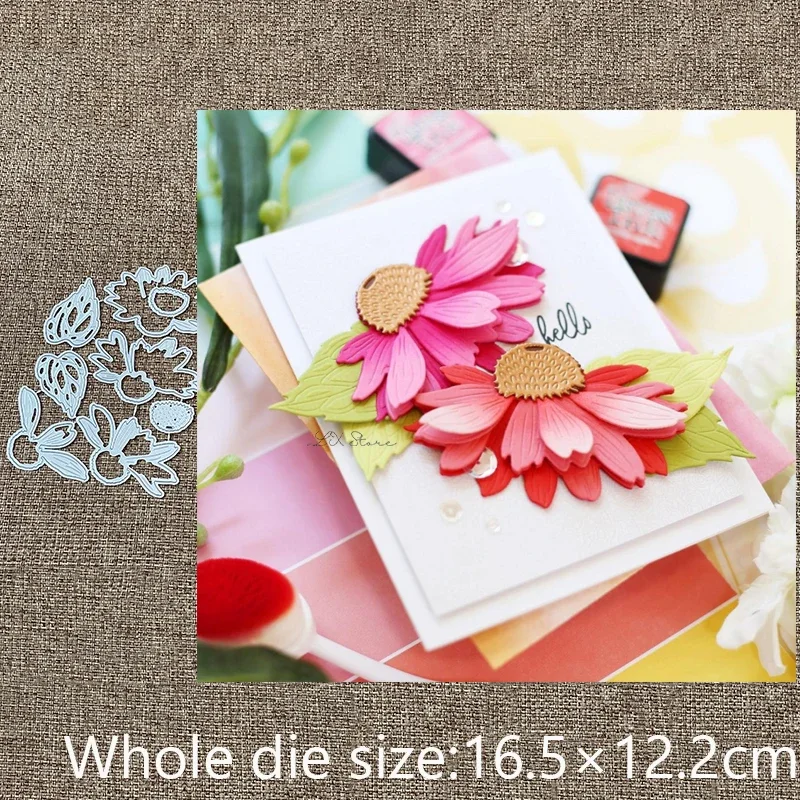 

New Design Craft Metal stencil mold Cutting Dies sunflower leaves decoration scrapbook die cuts Album Paper Card Craft Embossing