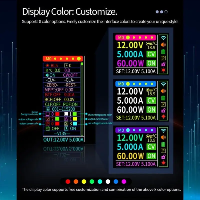 652F منظم الفولتية العرض الرقمي 120 واط ثوابت التيار الكهربائي للإلكترونيات