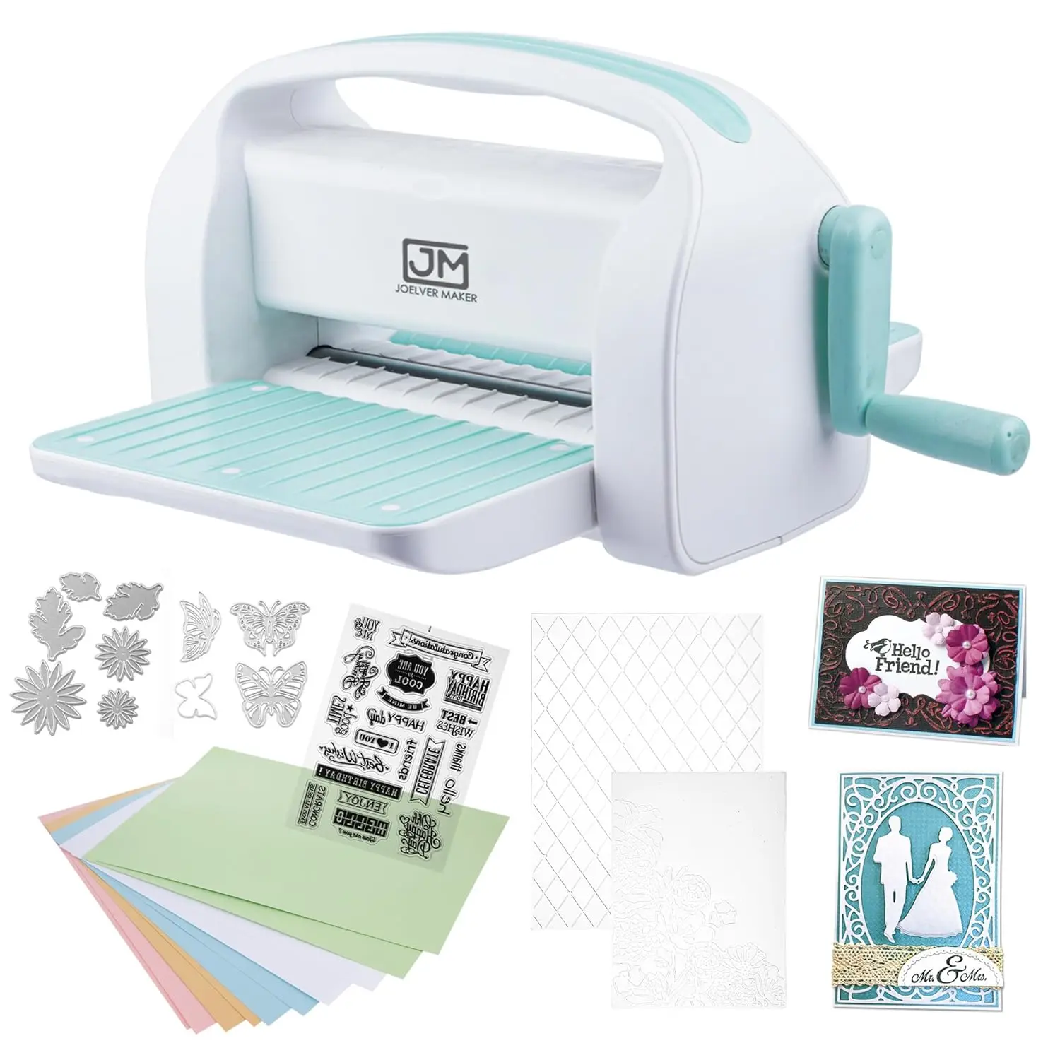 

Manual Die Cutting Machine with 9" Opening, Scrapbooking Starter Kit for DIY Crafts