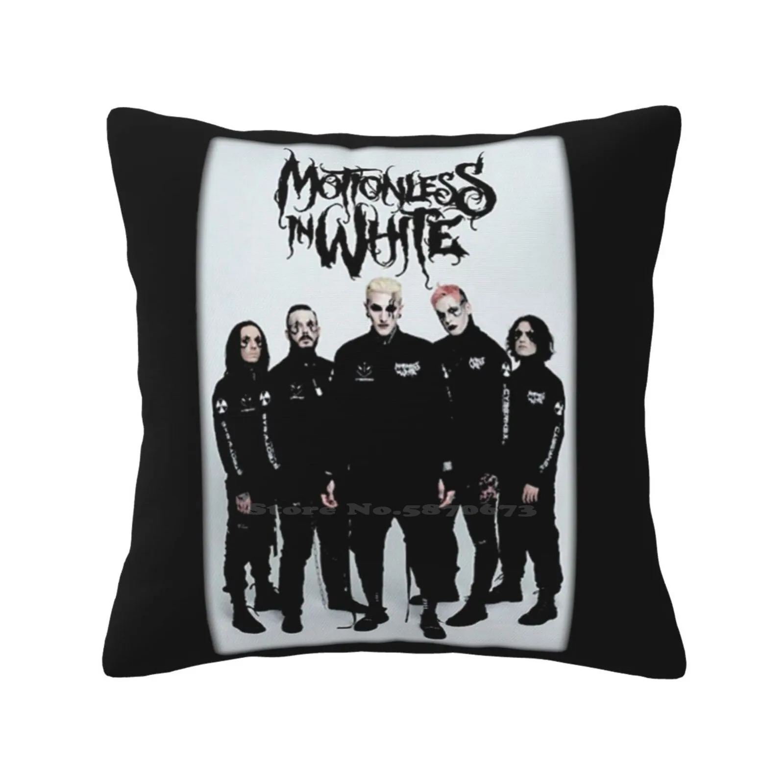 Black Team Nice Motionless Pillow Cover Hug Pillowcase Motionless In White Trending Chris Motionless Miw Motionless In Whites