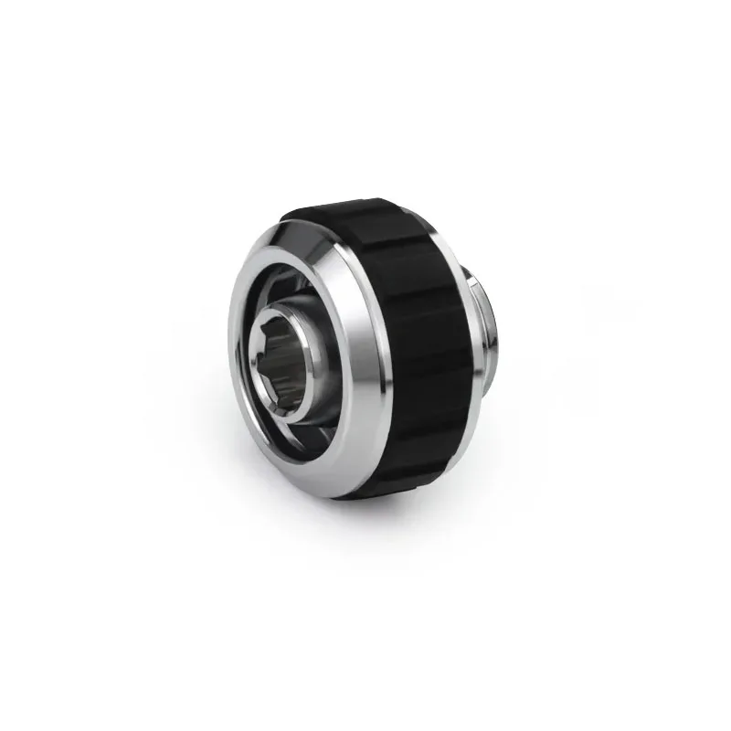 Alphacool Apex Grip SoftTube Fitting 16/10mm G1/4 Chroom/Zwart, Aangepaste Waterkoelingssysteem Slangaansluitingen