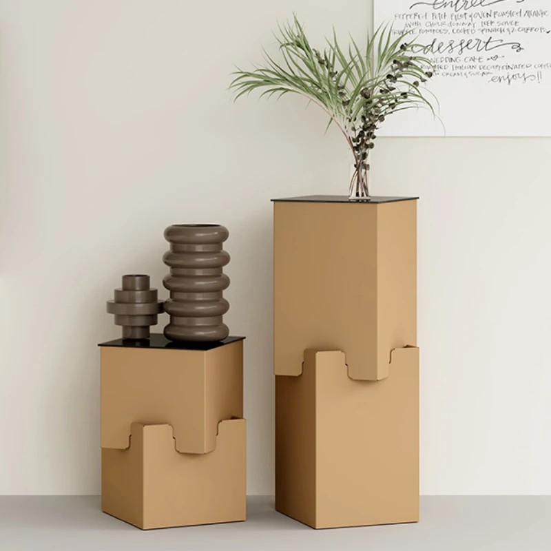 Personality Misalignment Display Stand Vertical Island Display Case Props Corrugated Paper Table Clothing Store Display Stand