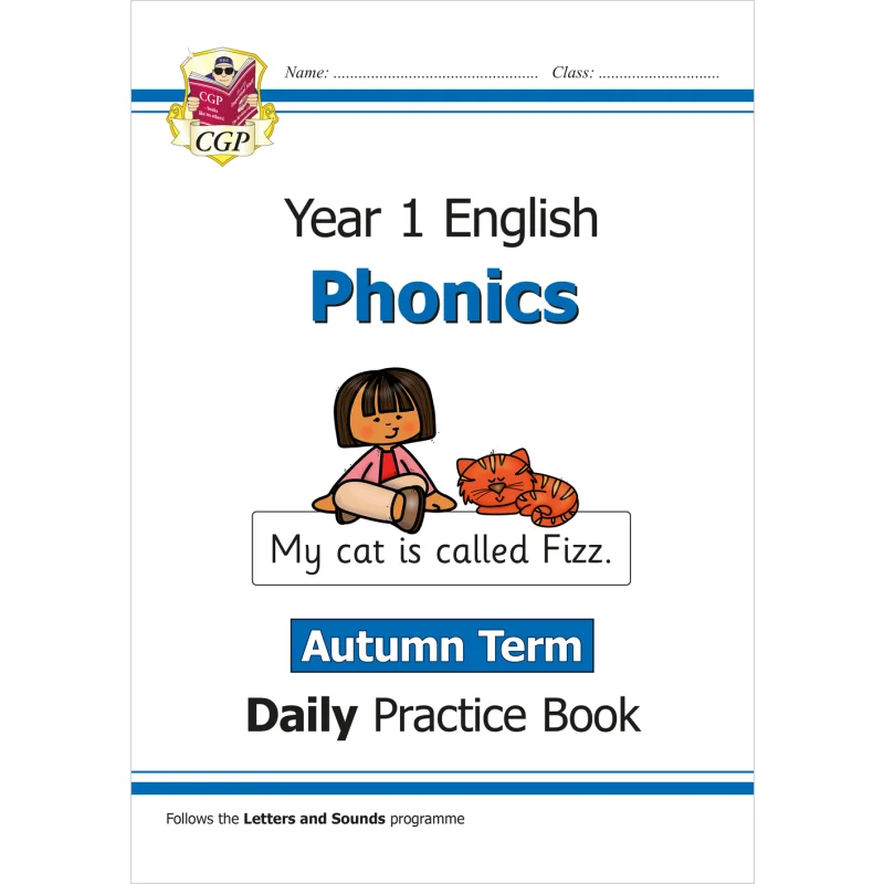 New KS1 Phonics Daily Practice Book Year 1  Autumn Term CGP Books Coordination Group Publications 9781789084818 Book