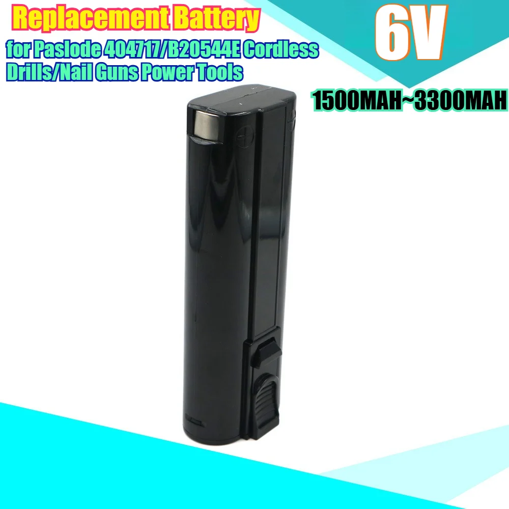 3300mAh6V Replacement Battery for Paslode 404717/B20544E Cordless Drills/Nail Guns Power Tools Li-ion Battery with Fast Charging