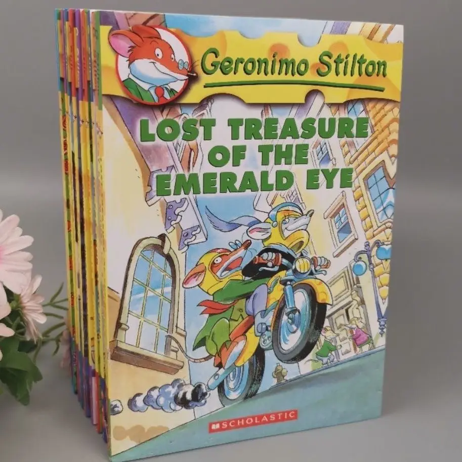 10 Books Geronimo Stilton 1-10 English Kids Child USA Original Color Picture Adventure Novel Manga Comic Story Book Age 5 and Up