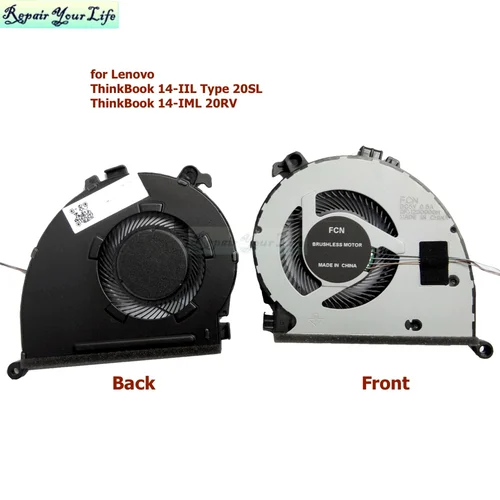 Ventilador de refrigeración para ordenador portátil, Enfriador de CPU para Lenovo ThinkBook 14-IIL tipo 20SL 14-IML 20RV PC, radiador DQ5D576G011 nuevo org