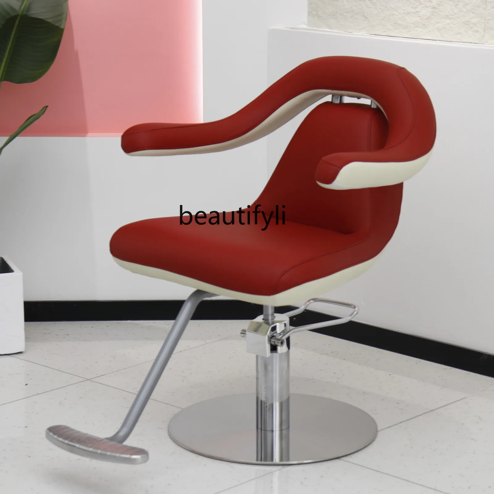 Barber shop chair, hairdressing shop hair cutting seat can lift and lower the hairdressing perm and dyeing area stool