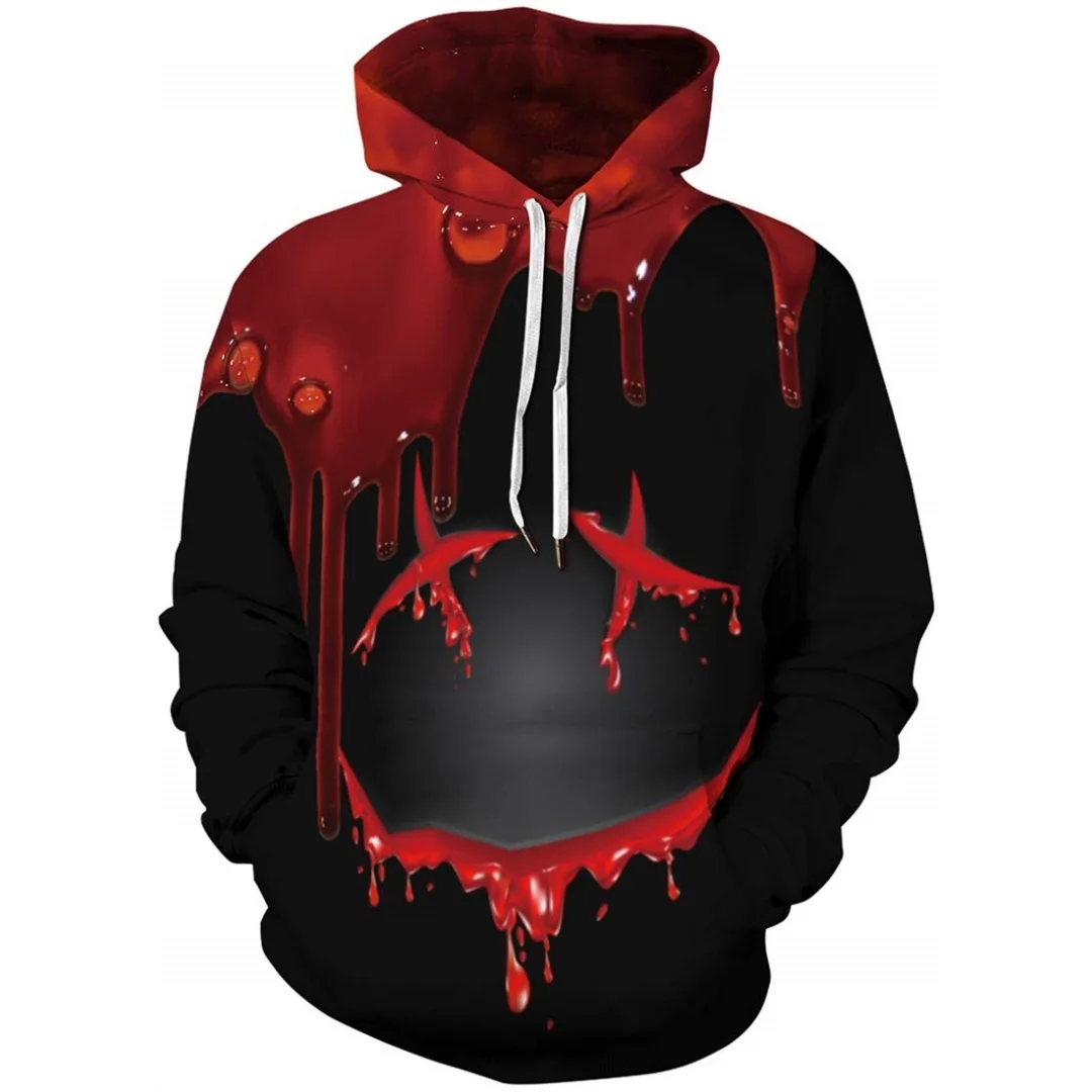 Halloween demonic graphic hoodie 3D Print Spring And Autumn Fashion Leisure Versatile Streetwear Men's And Women's Y2K Hoodies