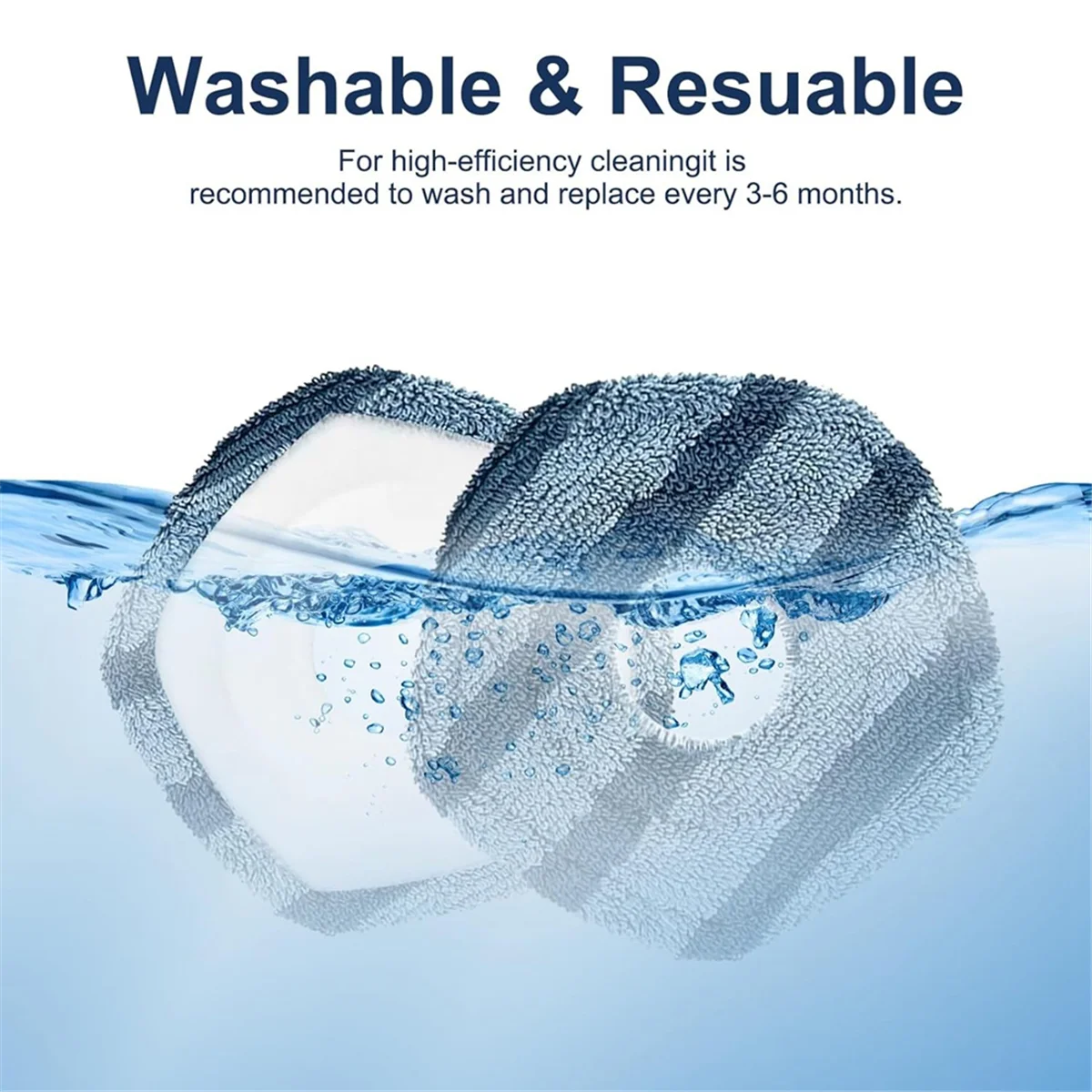 A58E-Mopผ้าสําหรับEufy X10 Pro Omni X8/X8pro X9 Proหุ่นยนต์เครื่องดูดฝุ่นนุ่มMopping Padsเปลี่ยน