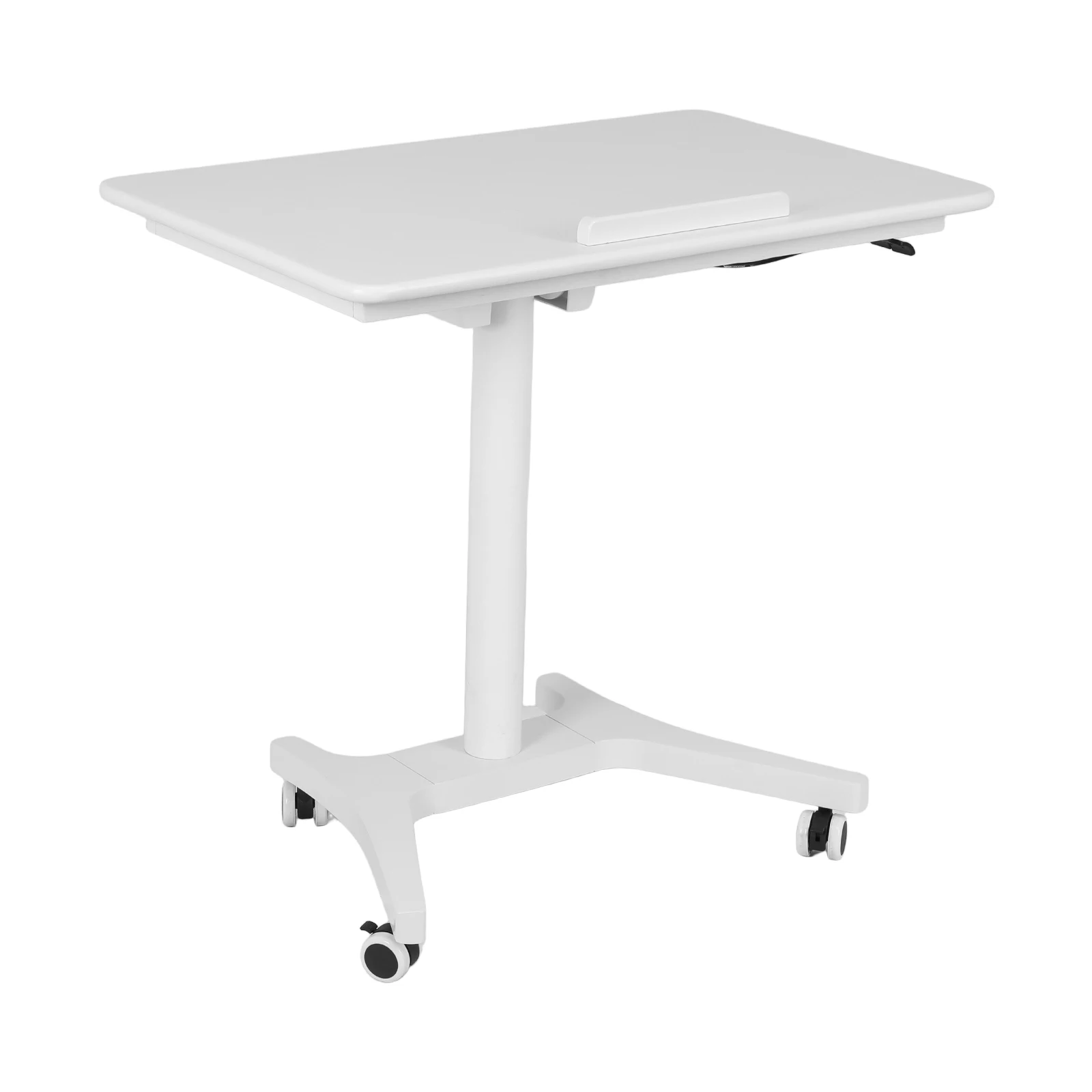 Mobile Sit Stand Desk Height Adjustable Computer Desk with Wheels Lifting Computer Desk Folding Mobile Home Office Laptop Table