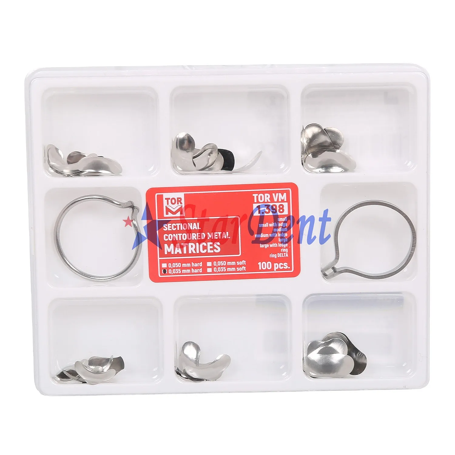 Hot Sale Dentals Matrix Band Original Russian TOR 1.398 Section Profile Metal Matrix Band