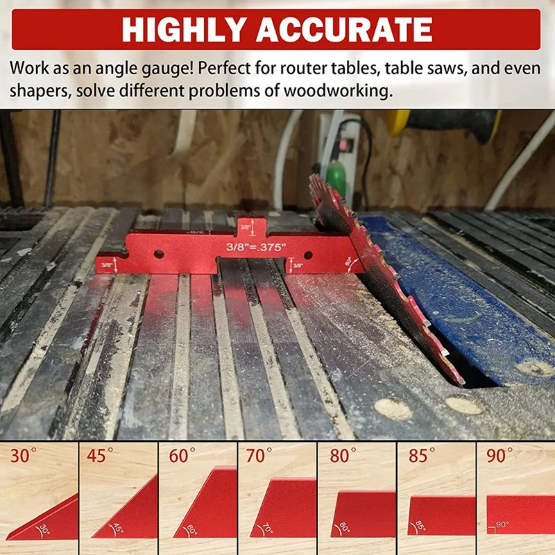 7Pcs Aluminum Precision Setup Blocks Height Gauge Set For Router Table Saw Accessories And Angle Woodworking Set Up