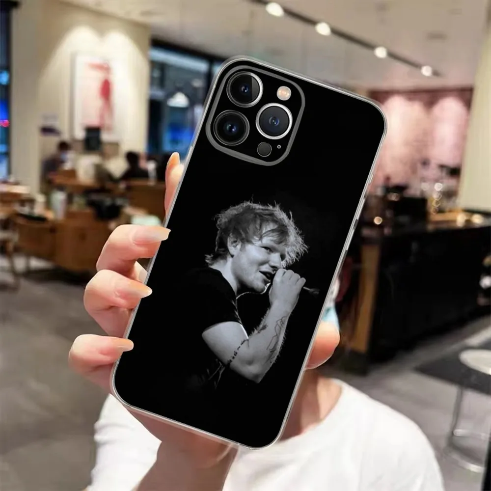 E-Ed Sheeran U-K Singer Phone Case For iPhone 15 14 13 12 11 Pro Xs Max Mini XR X 7 8 Plus Shockproof Transparency Funda