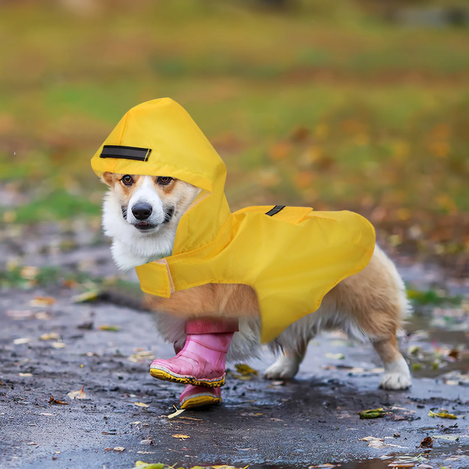 

Dog Raincoat With Hood Pet Raincoats For Dogs Small Dog Rain Jacket Waterproof Lightweight Sturdy Polyester Fabric Outdoor