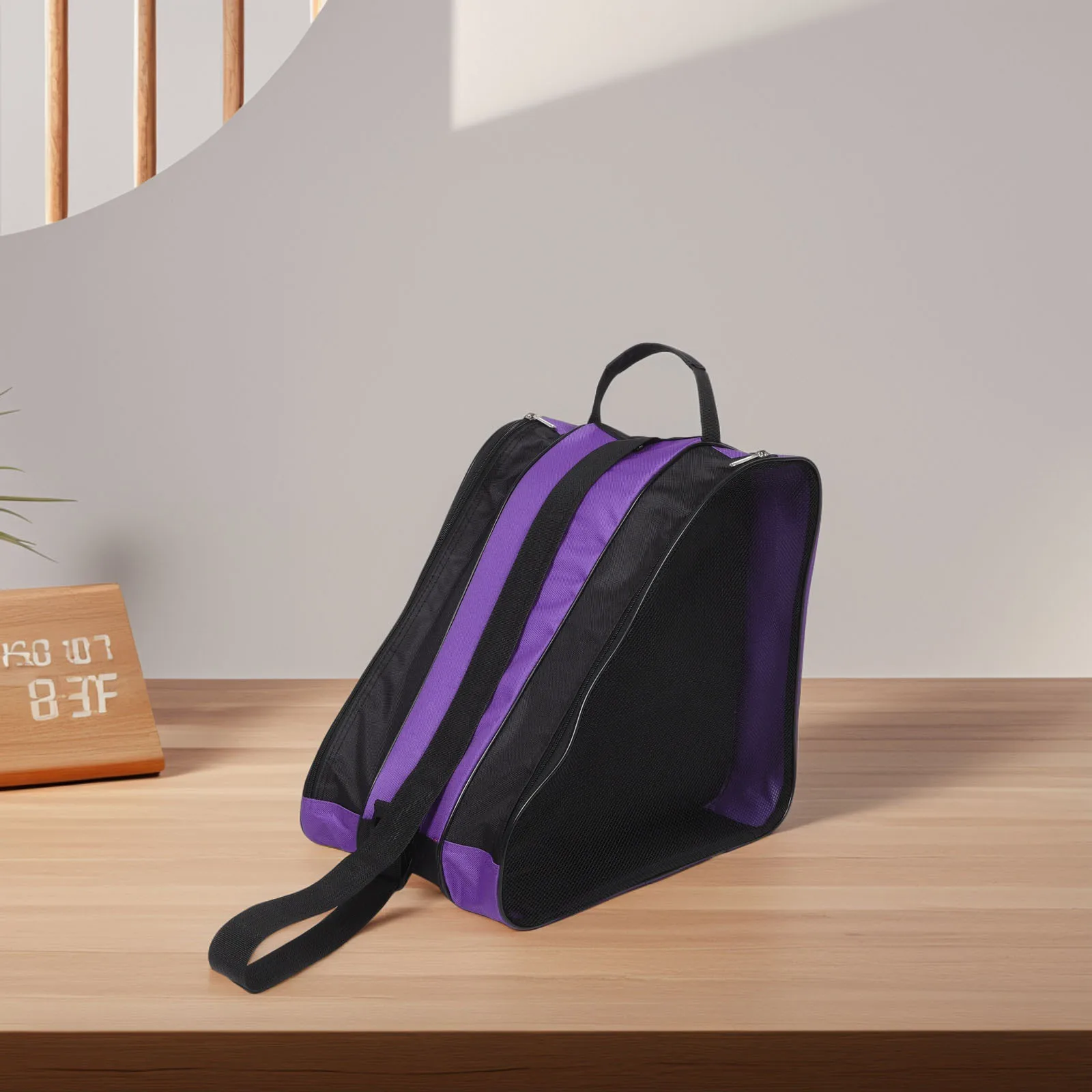 

2 шт., сумка для роликовых коньков, легкий портативный плечевой ремень для хранения, эргономичный дизайн, сумка для коньков, органайзер для переноски на открытом воздухе