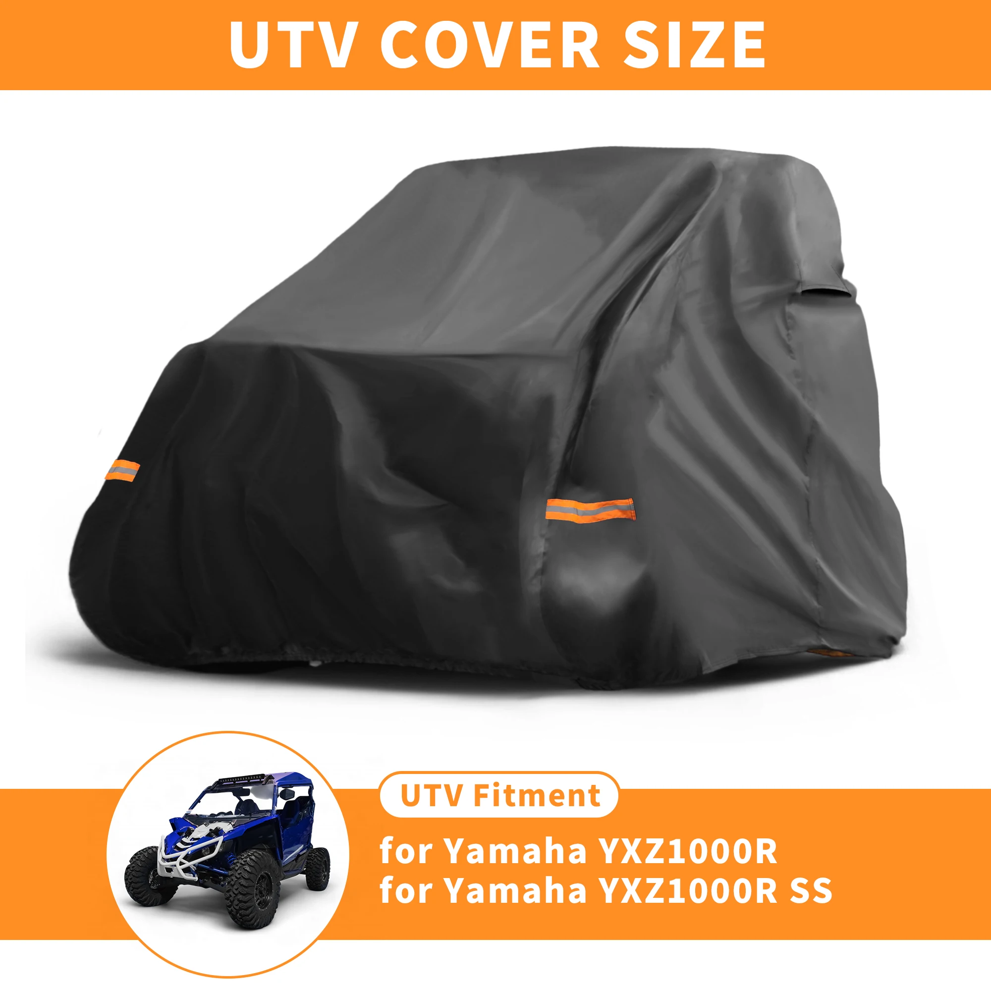 UXCELL WWaterproof UTV Cover Side by Side Cover for Yamaha YXZ1000R SS 2 Seater Black