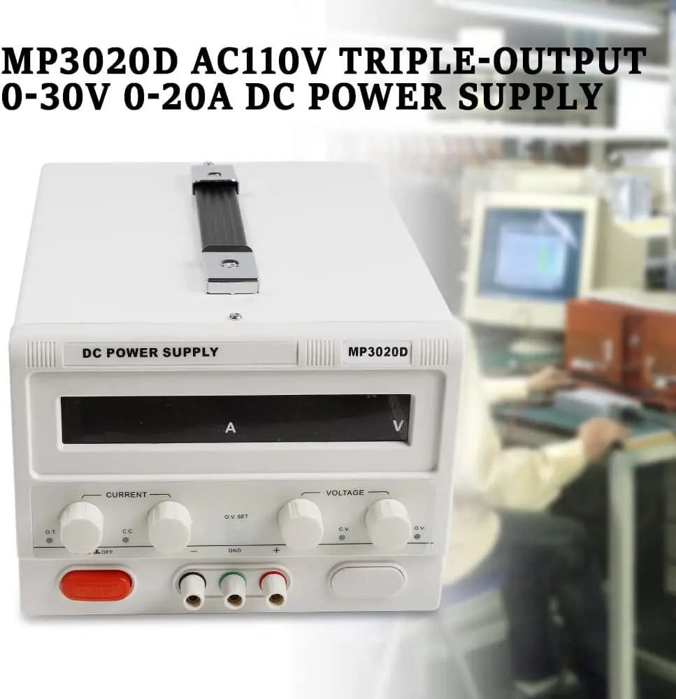 DC Power Supply Variable 0-30V 0-20A,Adjustable Switching Regulated DC Bench Power Supply, High Precision 4-Digit