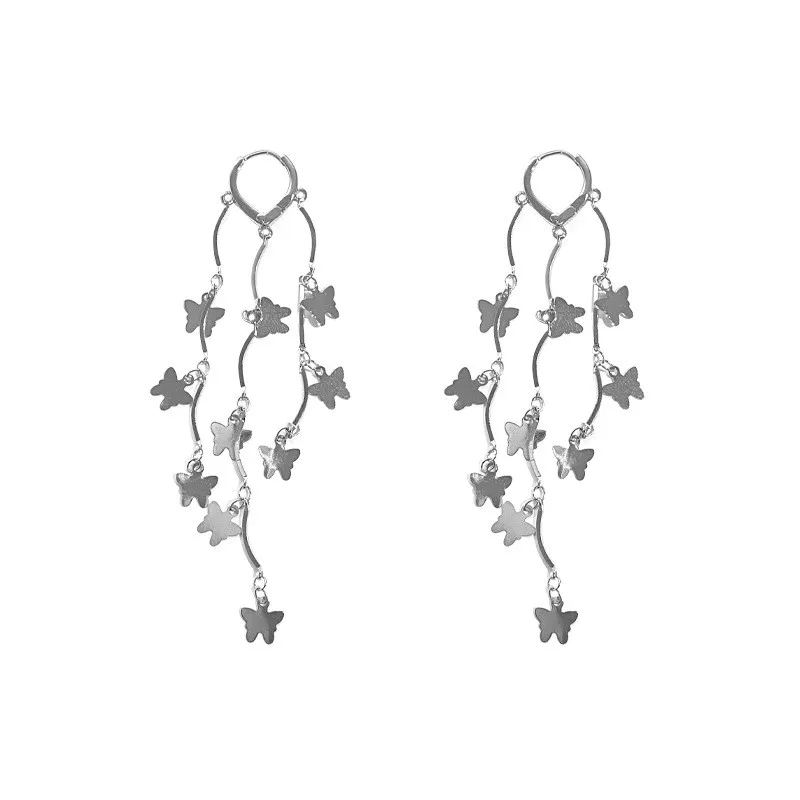 Elegante vergoldete Zirkonia-Schneeflocken-Ohrringe mit langen Quasten für Damen, Strass-Tropfenohrringe, Partygeschenk – Detail 24