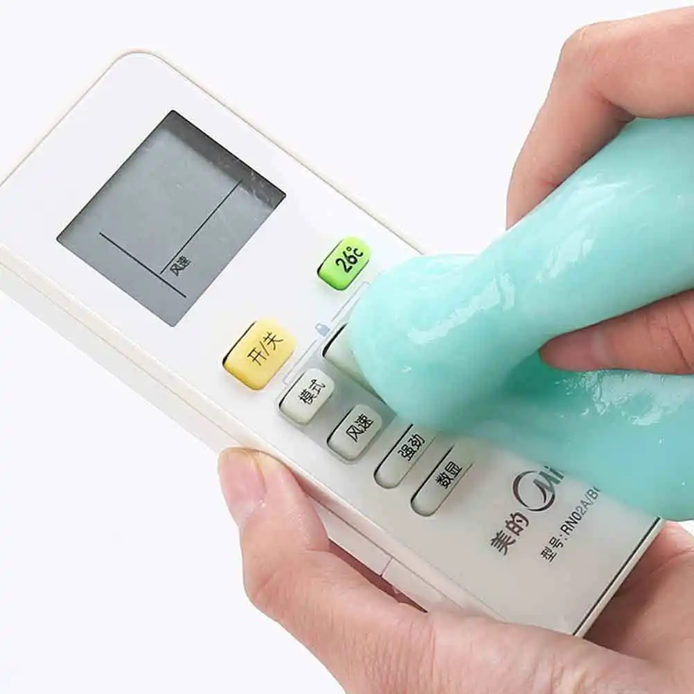 1Pcs Keyboard Cleaning Clay Universal Cleaning Gel Dust Removal for Calculator Computer Keyboard Office Surface Sky Blue
