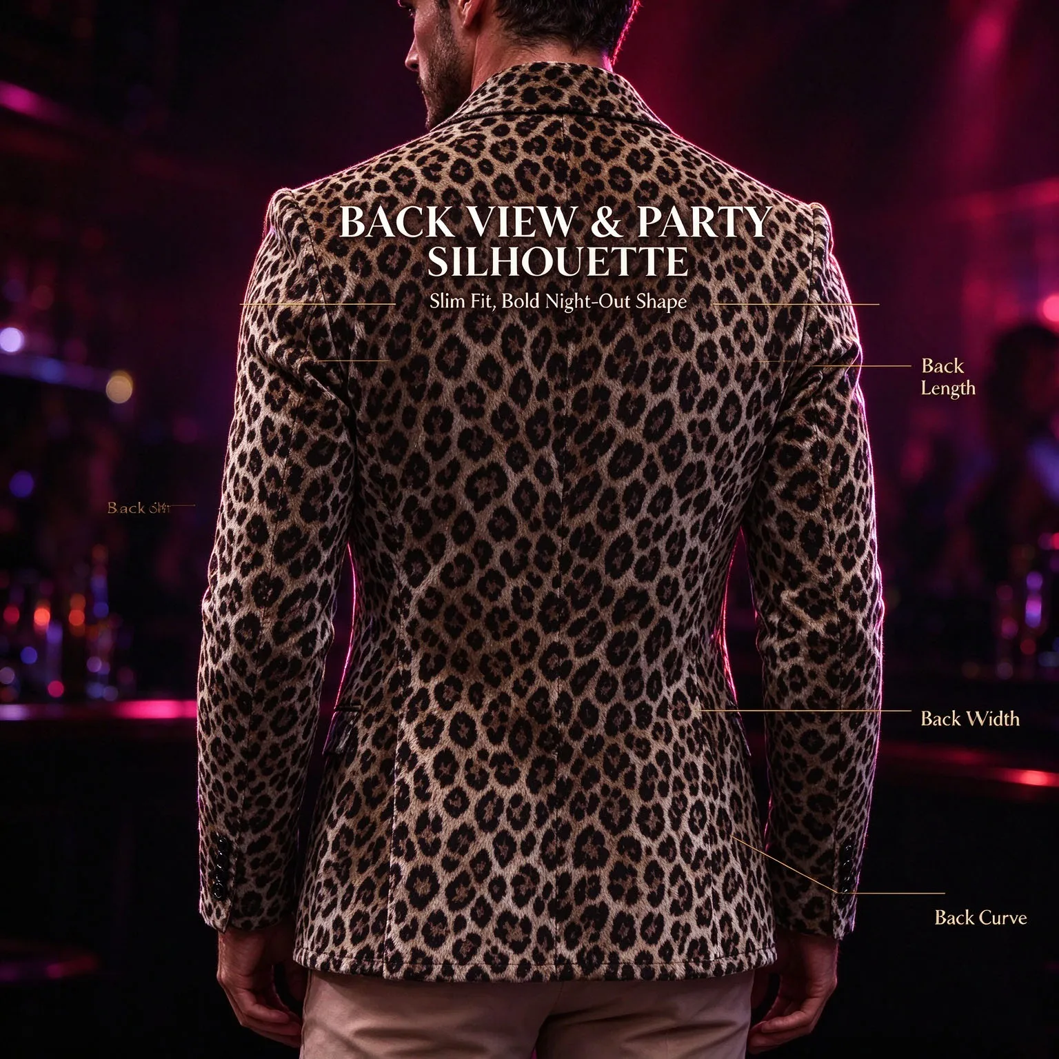 New Men's Suit Jacket Leopard Print Velvet Single Breasted Slim Men's Suit Coat Casual Party Wild And Trendy Handsome Blazers