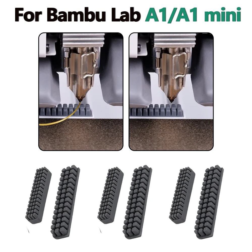 Nozzle Brush for Bambu Lab A1 Wiper Silicone Brush Hotbed Mounted Scrubbers for Bambulab A1 Cleaning Tool 3D Printer Accessories