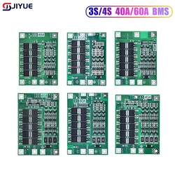 3S 4S 40A 60A Li-ion Lithium Battery 18650 Charger PCB BMS Protection Board with Balance For Drill Motor 14.8V 16.8V Lipo Module