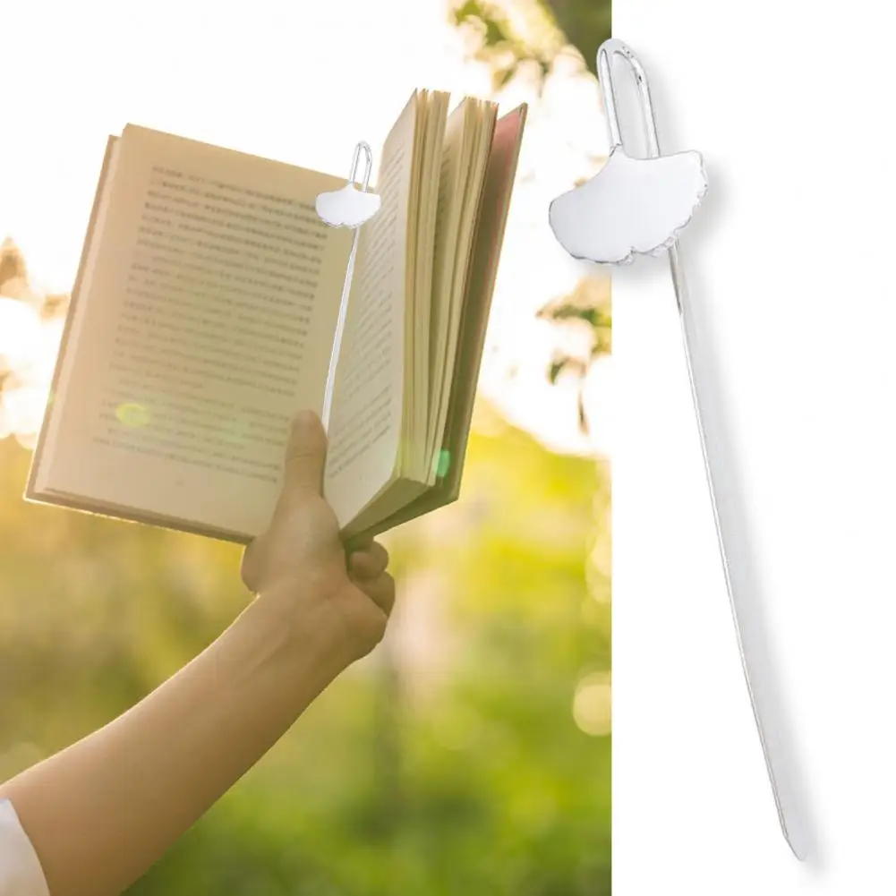Pembatas Buku baca Ginkgo berbentuk daun terukir pembatas buku logam tahan lama penanda halaman buku untuk pecinta buku