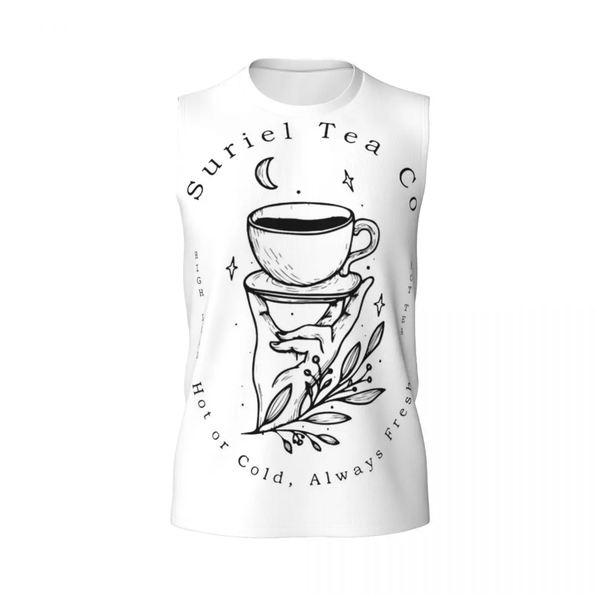 ACOTAR Suriel Tea Co Men Printed Sleeveless T-shirt Casual Hip Hop Street Style Beach Holiday Tank Tops
