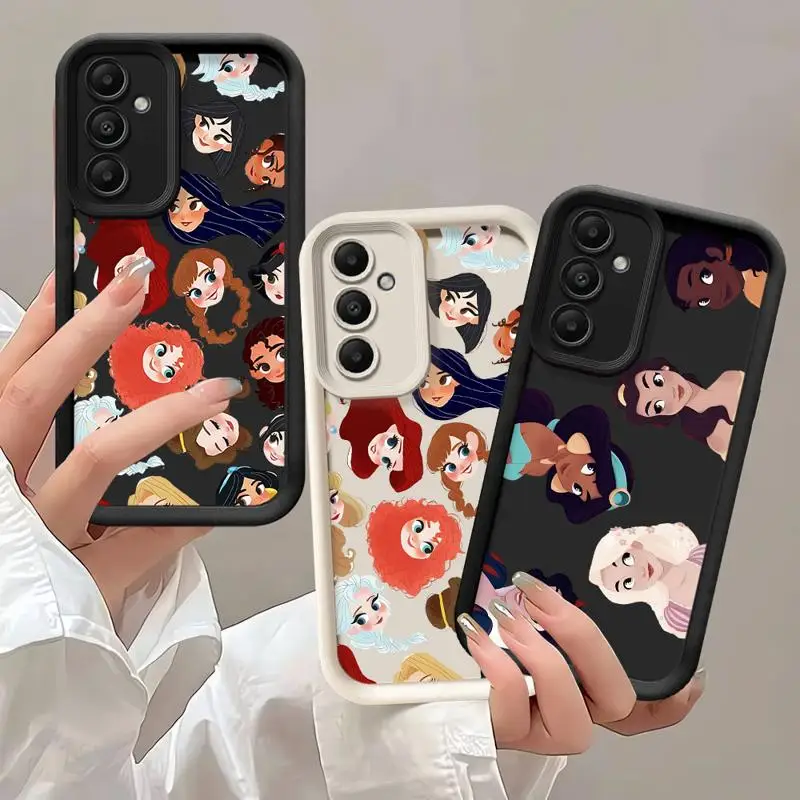 디즈니 프린세스 휴대폰 케이스, 삼성 갤럭시 A22, A23, A24, A12, A13, A14, A32, A33, A34, 4G, 5G 충격 방지 펀다