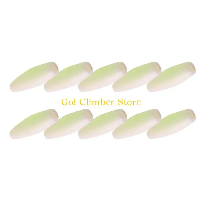 Q84C 10 قطعة توهج الصيد هوك أنابيب الحبار الطعوم كم الصيد أداة أنبوب مجوف خطاف الصيد اكسسوارات البحر الصيد معالجة