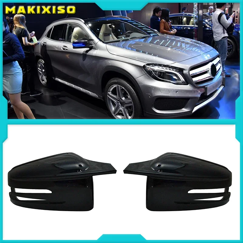 

Carbon Fiber Look Side Rearview Mirror Cover Trim For Mercedes Benz ML Class W166 GL X166 GLS X166 GLE W166 / GLE Coupe C292