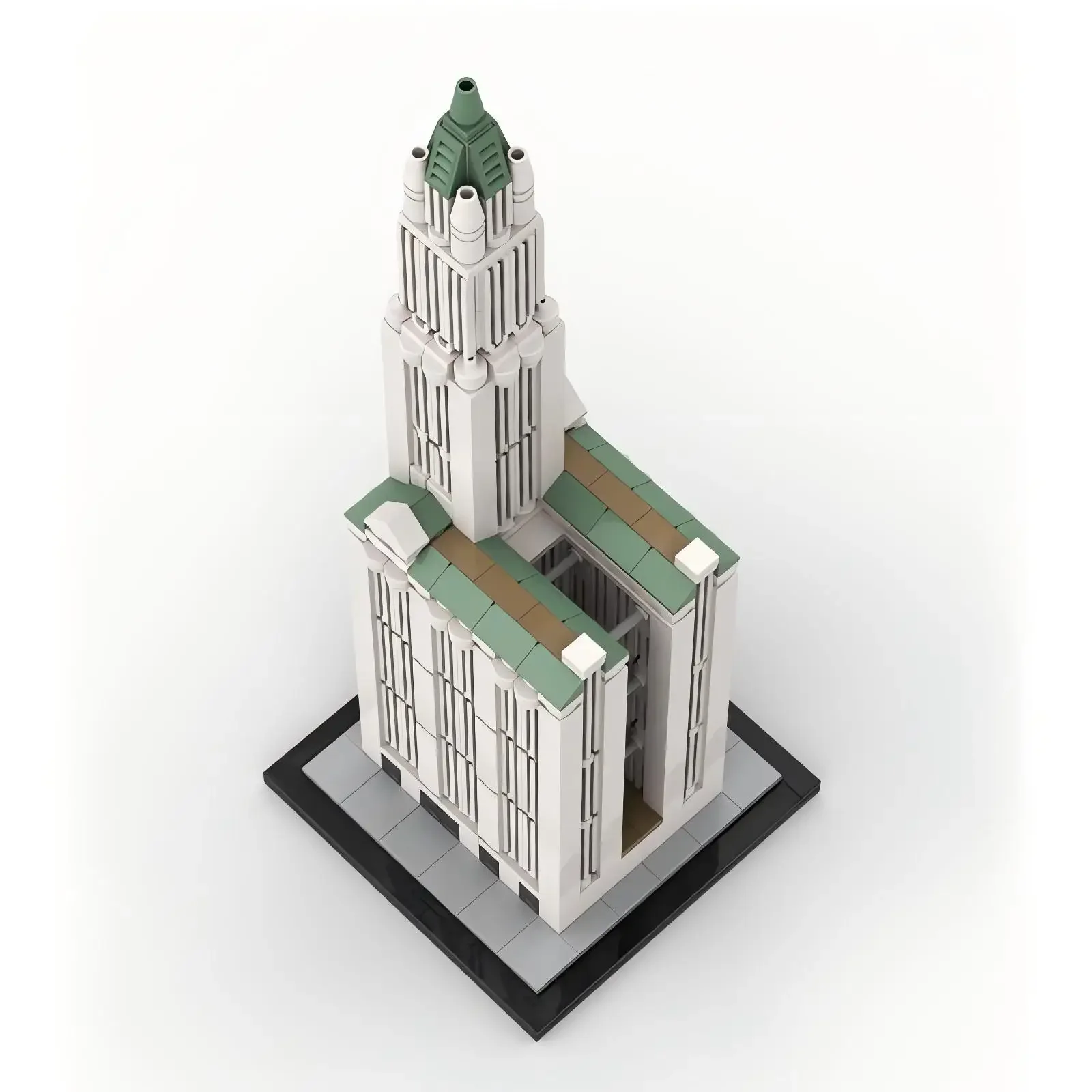 

MOC New York Skyscraper Brickheadz Urban Landmark Assembly Model Puzzle Kids Toy Birthday Gift Woolworth Building Blocks Set