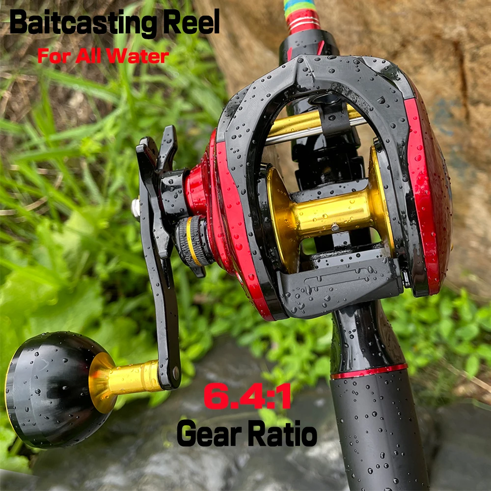 

Fishing Reel Professional Ultra Light 6.4:1Gear Ratio Carp Baitcasting Wheel Big Game Casting Reel Dual-row Power Magnetic Brake