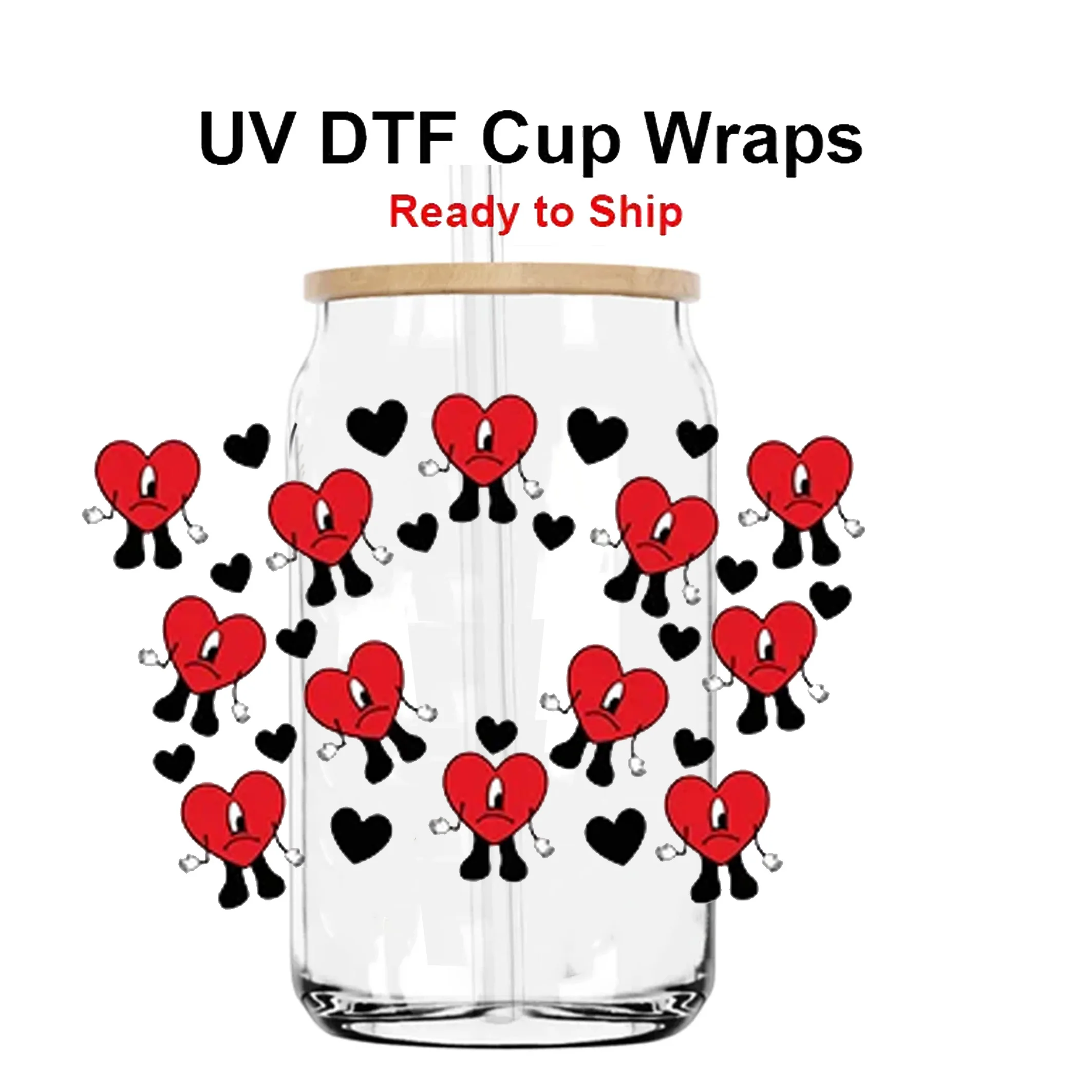 

Uv Dtf Transfer Cup Wraps Custom WaterProof Sticker For Cups Tumblers Libbey Glass Cans Factory Direct