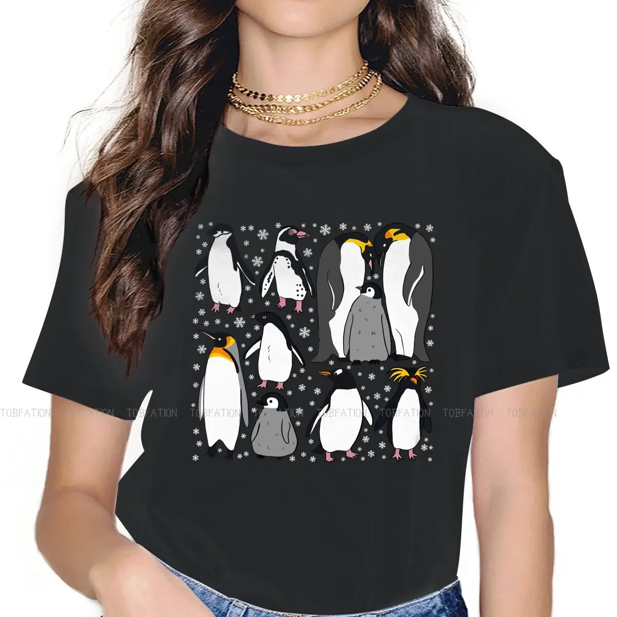 Cute Unique TShirt for Girl Penguin Creative Gift Idea  T Shirt Stuff Ofertas