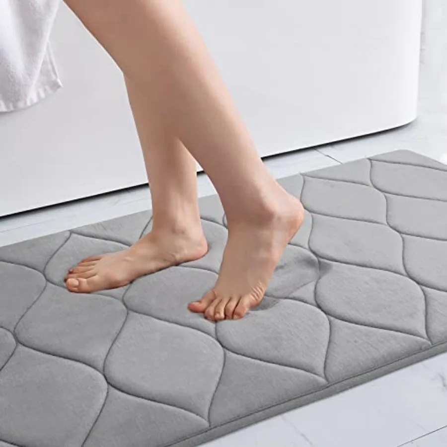 

Memory Foam Bathroom Rugs Ultra Soft and Non-Slip Bath Mat Water Absorbent and Machine Washable Shower Bath Runner Rug for Kitc