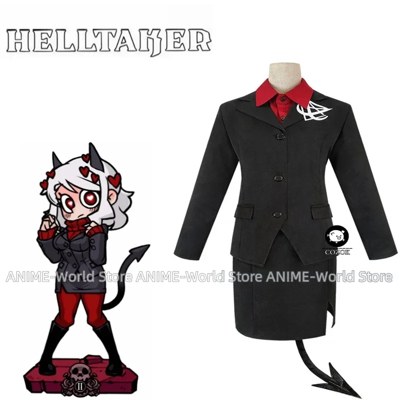 

Game Helltaker the Lustful Demon Modeus Cosplay Costume Outfits for Women Men Adult JK Uniform Tail Stockings Halloween