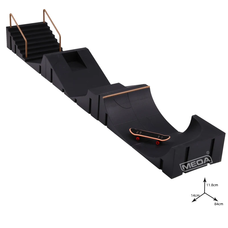 Mini-rampa de skatepark pour fingerboard avec roues métalliques, jouets Finger Teck pour jeux sportifs du doigt