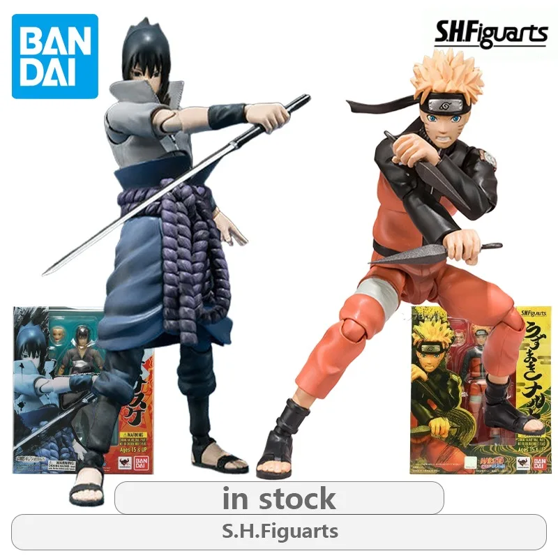 

BANDAI Original S. H. Figuarts Series Movable Toys Uzumaki Naruto,Uchiha Sasuke Finished Product Model Anime Action Figures Gift