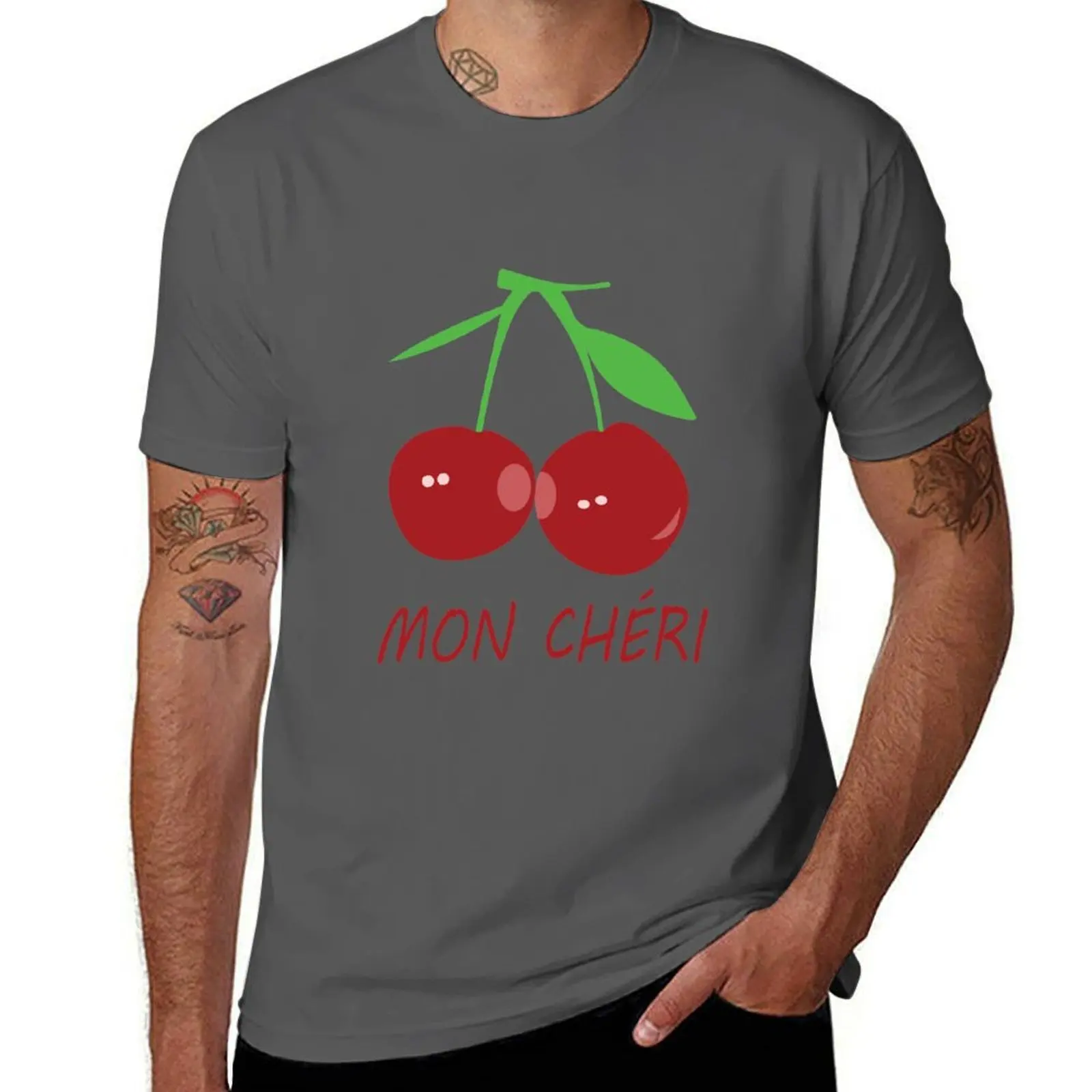 Mon Cheri My Darling Red Cherries T-Shirt Anime T-Shirts für Mann Mann T-Shirt Sommer T-Shirt