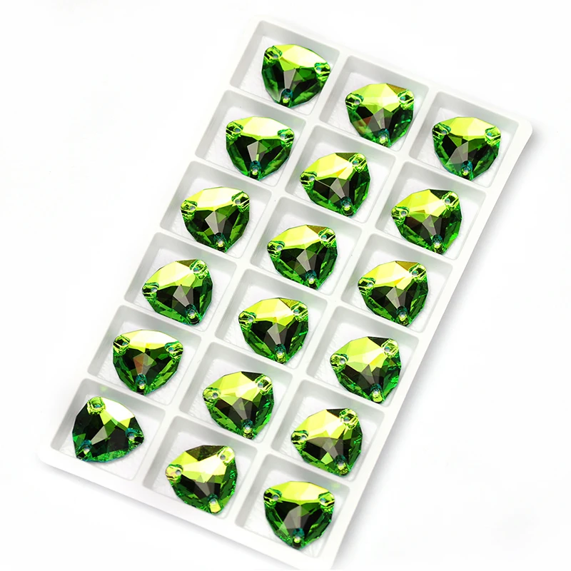 YANRUO 3272 All Sizes Peridot Trilliant Flat Back Glitter Strass Glass Rhinestones Sewing Stones And Crystals For Needlework image 3