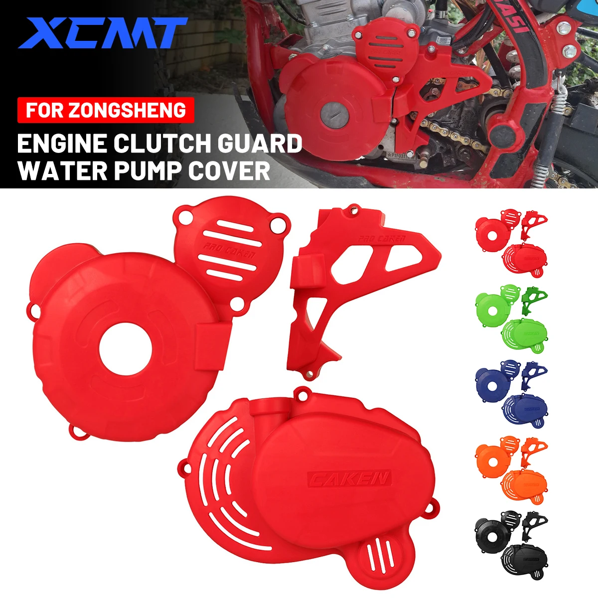 Motorcycle Clutch Guard Water Pump Cover Engine Ignition Protector For ZongShen CB250F ZS172FMM-3 Engine KAYO T4 GUIZUN BOSUER