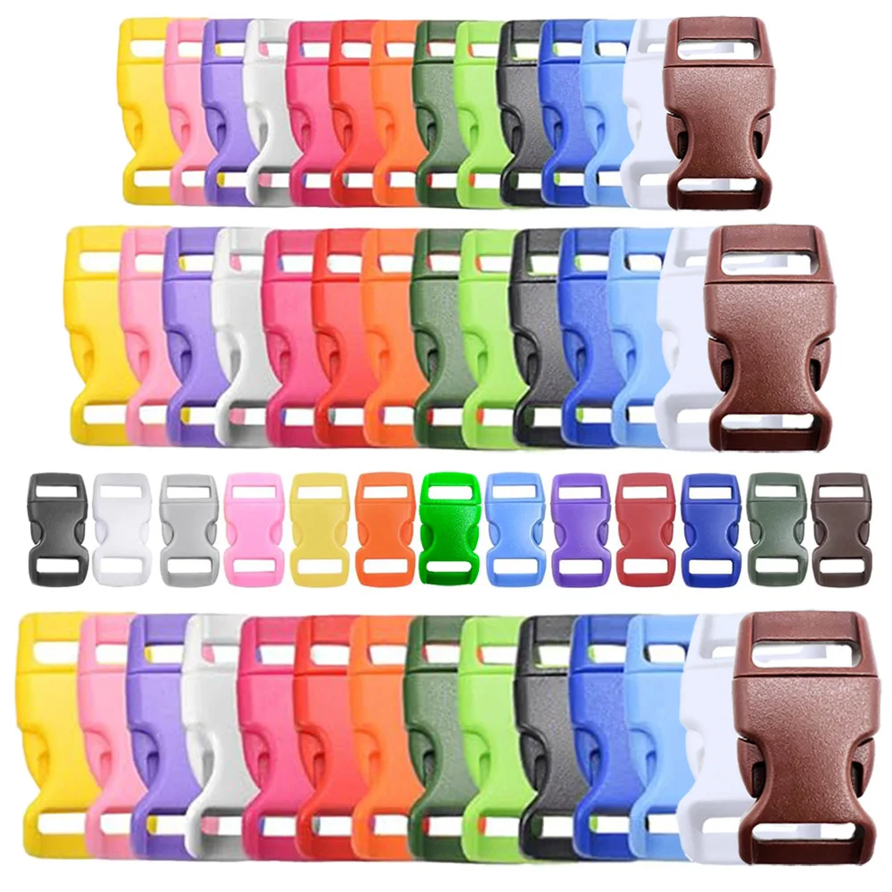 Plastic Side Release Buckles, 3/8 Inch-1 Inch, 13 PCS Multicolor Belt Buckles for Pet Straps, Backpacks, DIY Sewing