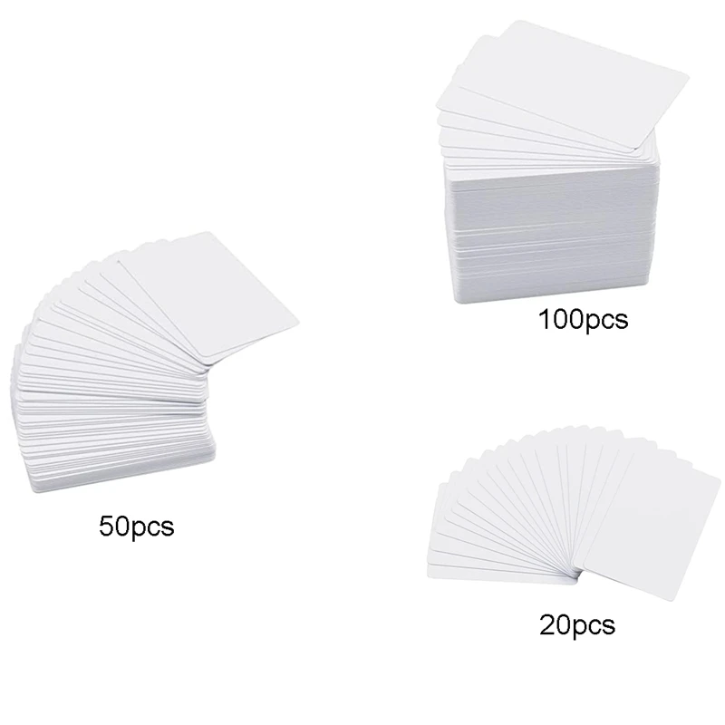 Premium Blank PVC Cards, CR80 30Mil Graphic Quality White Plastic Cards For Photo ID Badge Printers