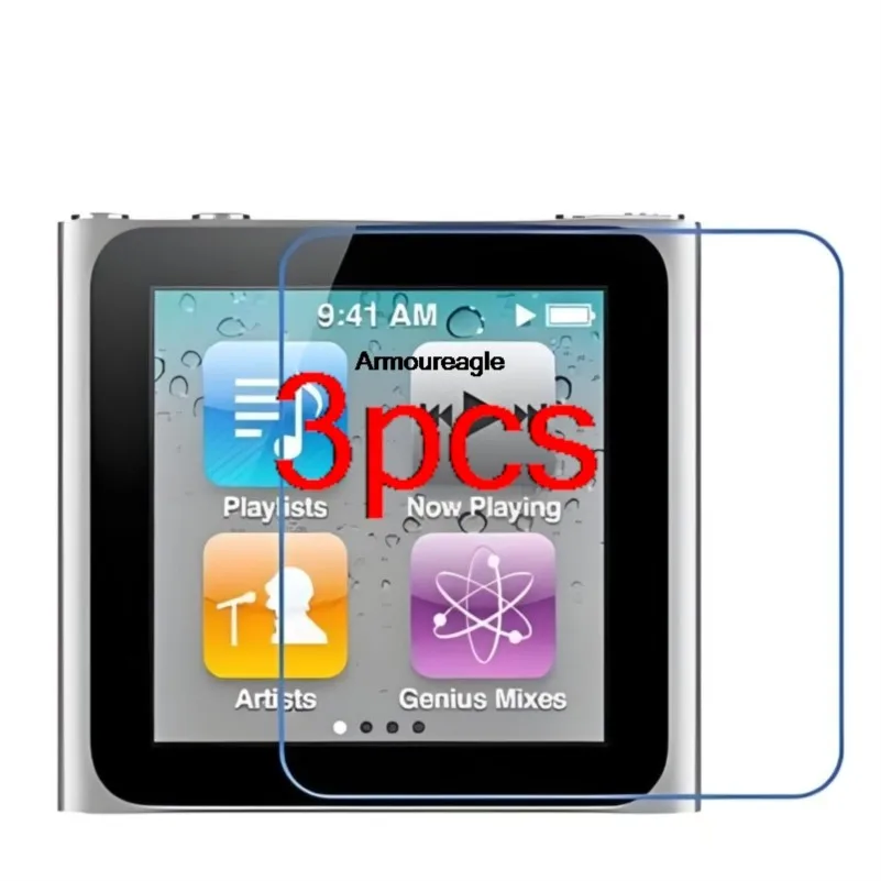 Película de hidrogel hidráulica completa suave hd de 3 uds (no de vidrio) para ipod nano 6 cubierta protectora de pantalla de sexta generación